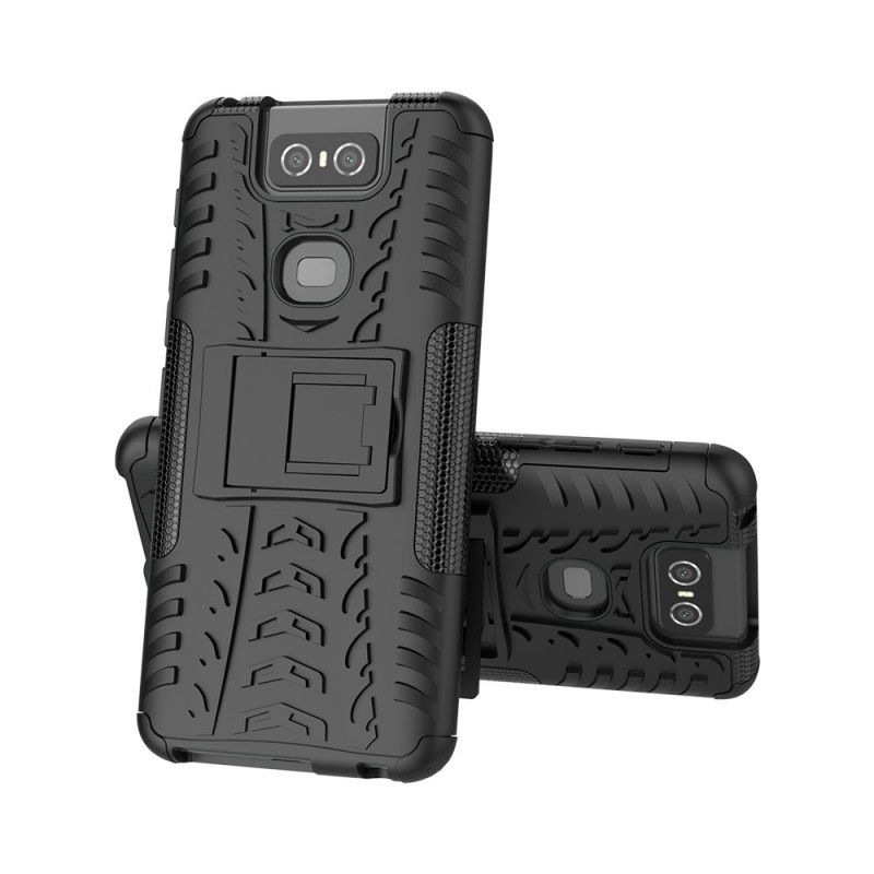 Hoesje voor Asus ZenFone 6 Wit Zwart Ultrabestendig