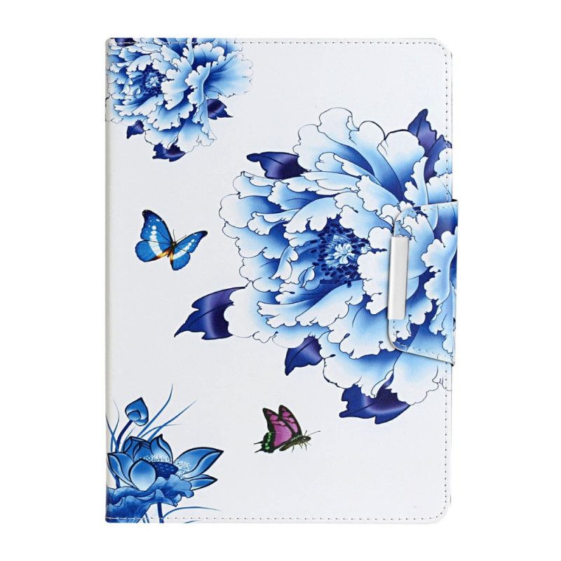 Bescherming Hoesje Huawei MediaPad T3 10 Donkerblauw Groen Ultieme Bloemen