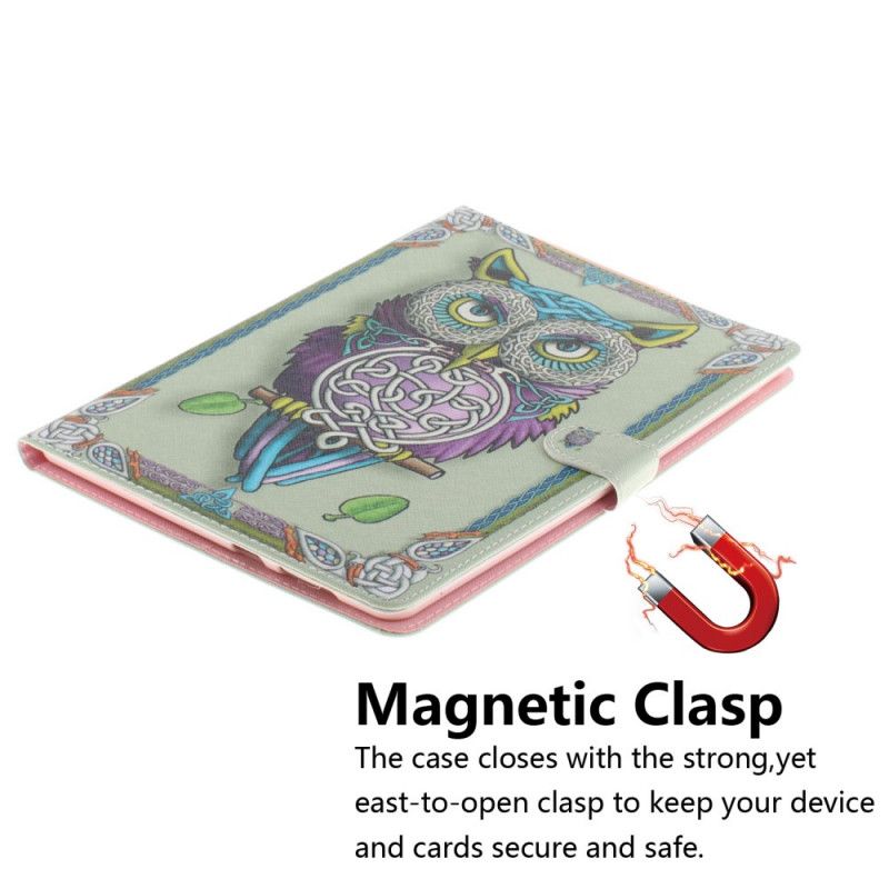 Cover Folio-hoesje Huawei MediaPad T3 10 Telefoonhoesje Uil Art