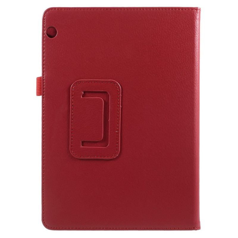 Cover voor Huawei MediaPad T3 10 Rood Zwart Klassiek Kunstleer