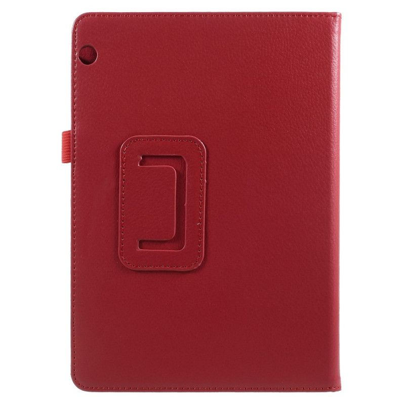 Cover voor Huawei MediaPad T3 10 Rood Zwart Klassiek Kunstleer
