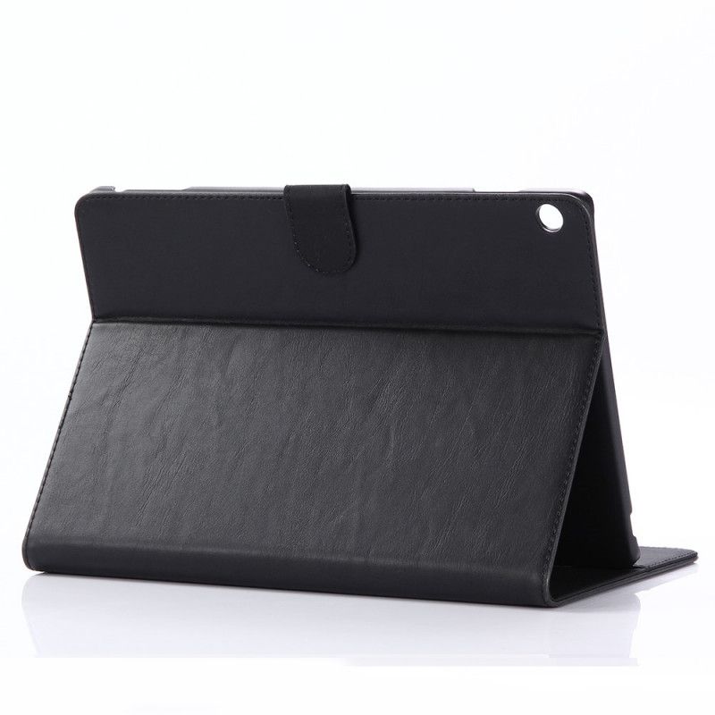Leren Hoesje Huawei MediaPad T3 10 Grijs Zwart Kunstleer