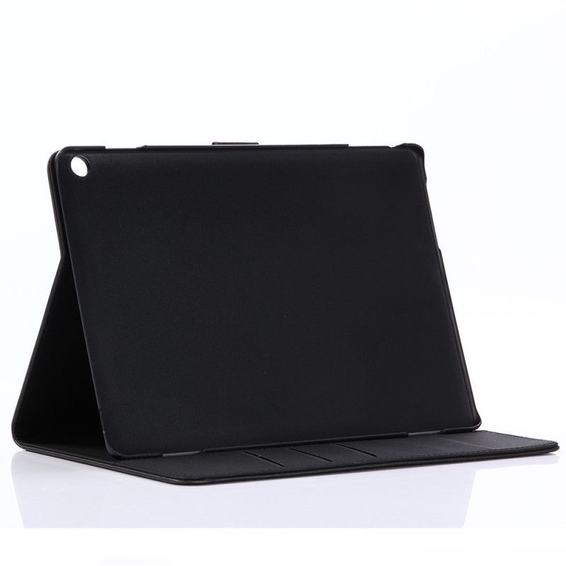 Leren Hoesje Huawei MediaPad T3 10 Grijs Zwart Kunstleer
