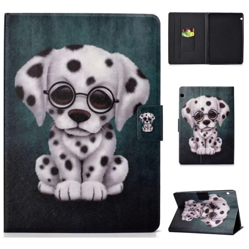 Leren Hoesje Huawei MediaPad T3 10 Hond Met Bril