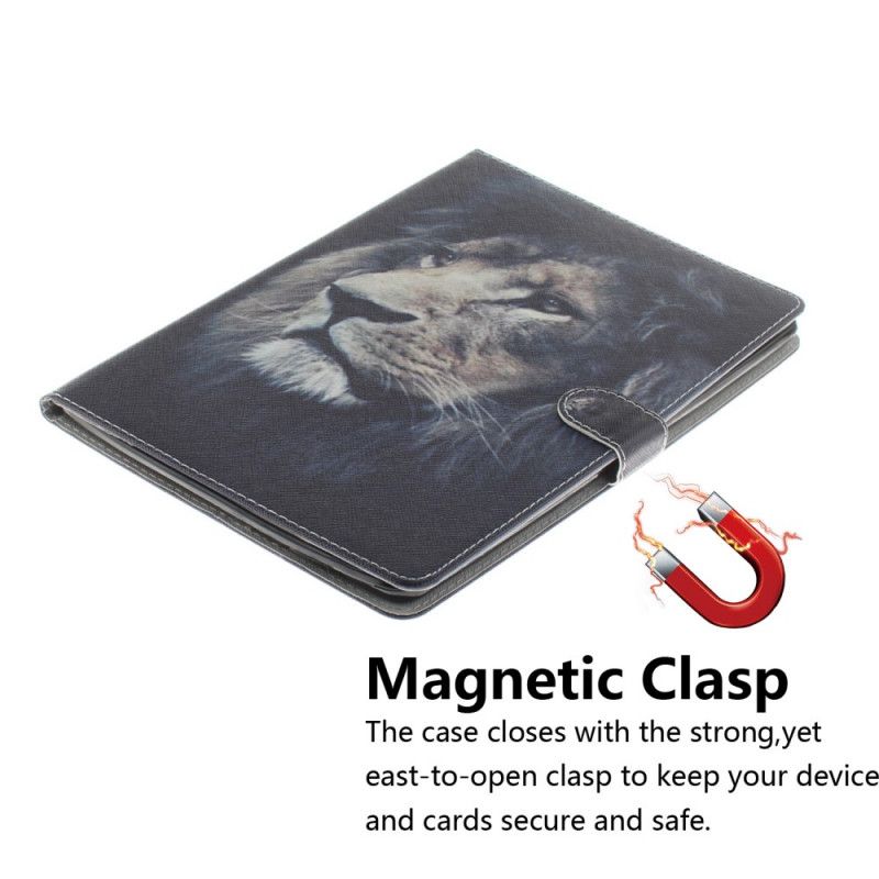 Leren Hoesje Huawei MediaPad T3 10 Telefoonhoesje Leeuwenkop
