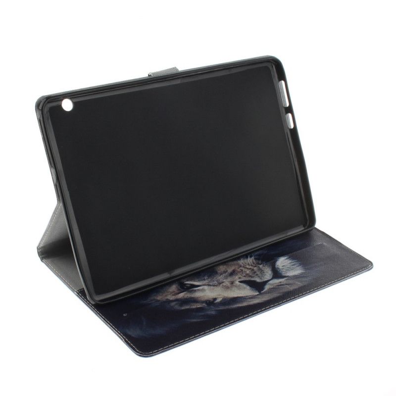 Leren Hoesje Huawei MediaPad T3 10 Telefoonhoesje Leeuwenkop