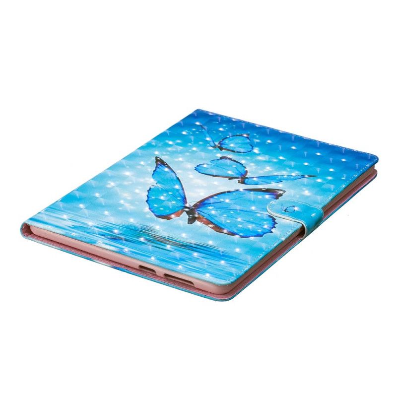 Leren Hoesje voor Huawei MediaPad T3 10 Blauwe Vlinders