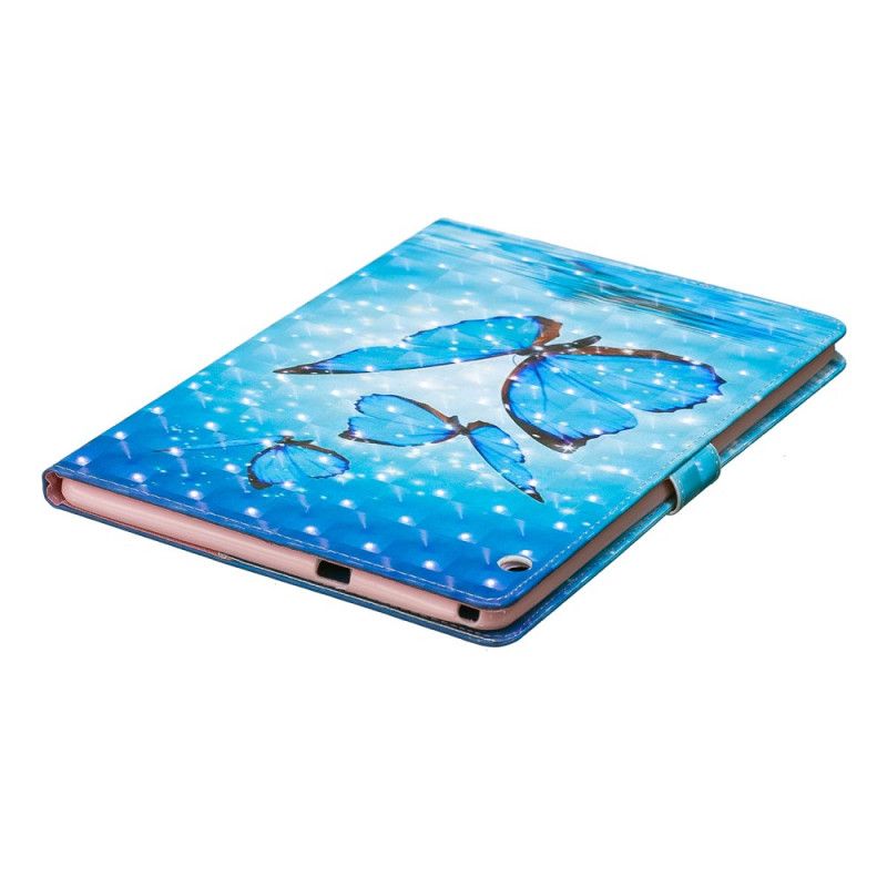 Leren Hoesje voor Huawei MediaPad T3 10 Blauwe Vlinders