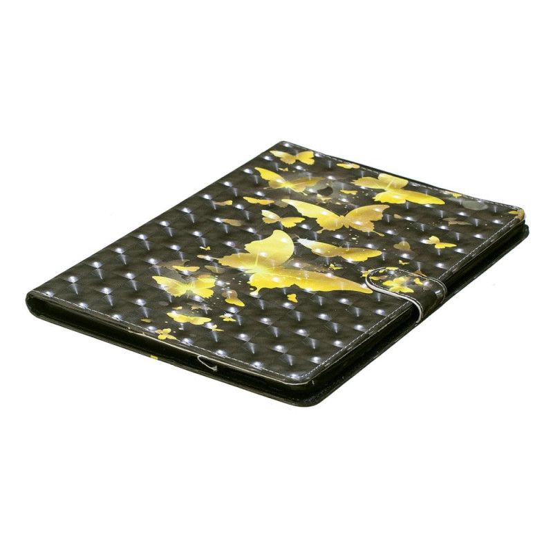 Leren Hoesje voor Huawei MediaPad T3 10 Gele Vlinders