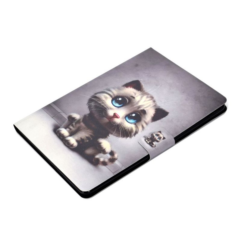 Leren Hoesje voor Huawei MediaPad T3 10 Kitten Blauwe Ogen