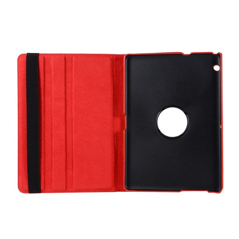 Leren Hoesje voor Huawei MediaPad T3 10 Magenta Rood 360 ° Draaibare Lychee Leerstijl