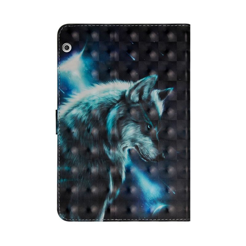 Leren Hoesje voor Huawei MediaPad T3 10 Wilde Wolf