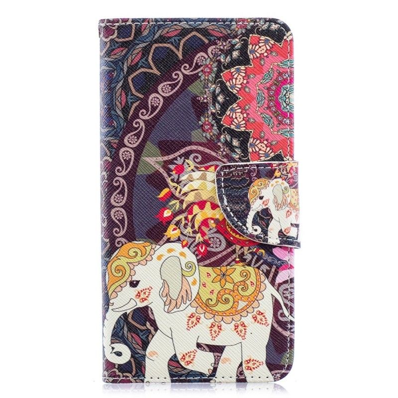 Bescherming Hoesje Samsung Galaxy A40 Telefoonhoesje Etnische Olifantenmandala