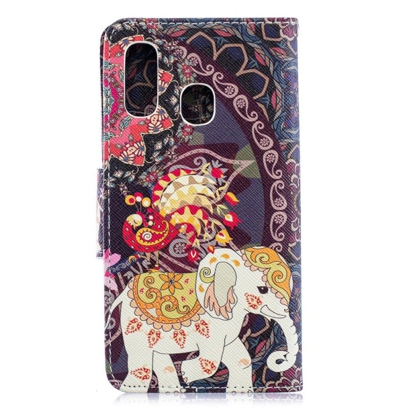 Bescherming Hoesje Samsung Galaxy A40 Telefoonhoesje Etnische Olifantenmandala