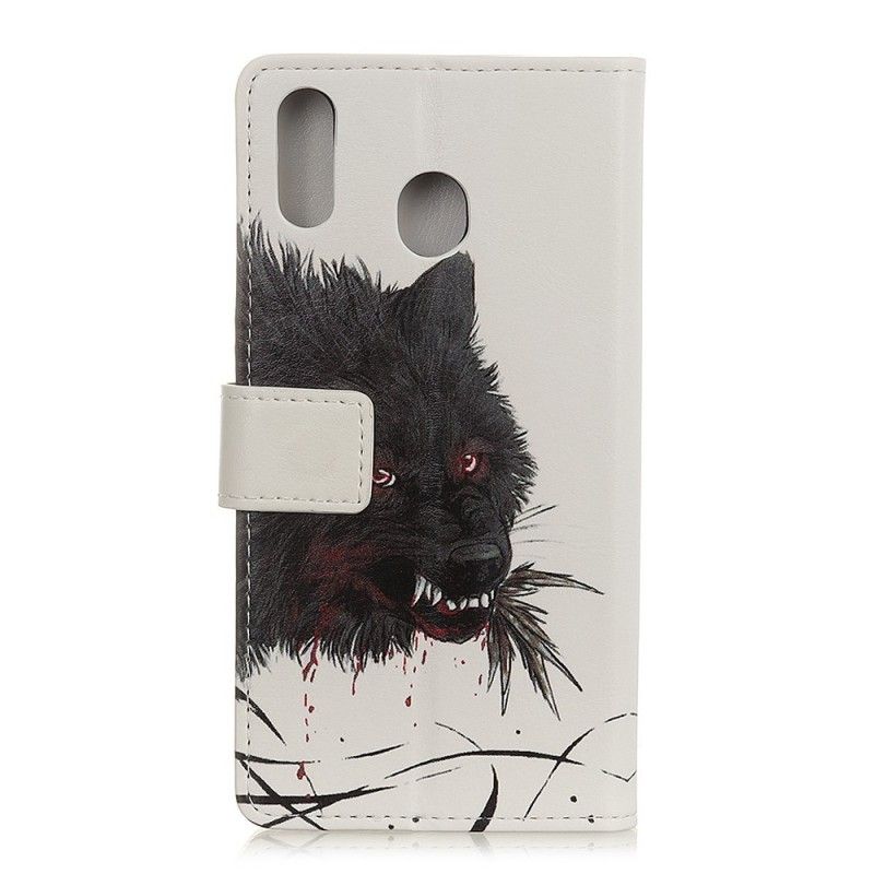 Bescherming Hoesje Samsung Galaxy A40 Telefoonhoesje Hongerige Wolf