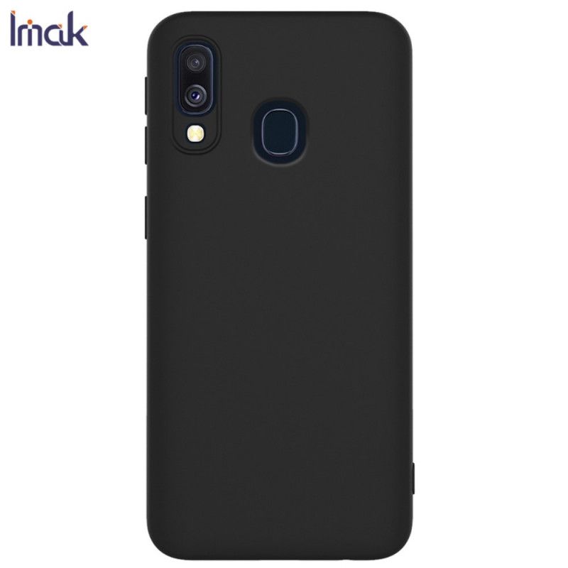 Case Hoesje Samsung Galaxy A40 Donkerblauw Zwart Telefoonhoesje Frosted Imak