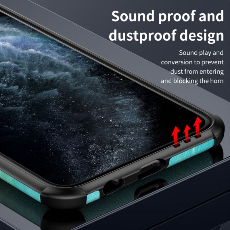 Case Hoesje Samsung Galaxy A40 Rood Zwart Telefoonhoesje Siliconen En Astraal Leereffect
