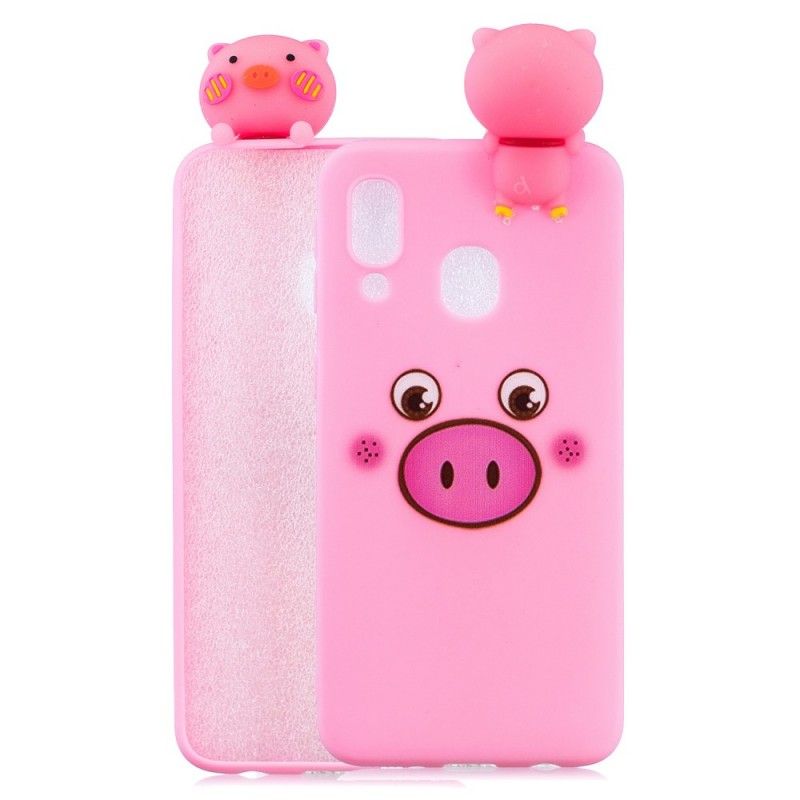 Case Hoesje Samsung Galaxy A40 Telefoonhoesje 3D Apollo Het Varken