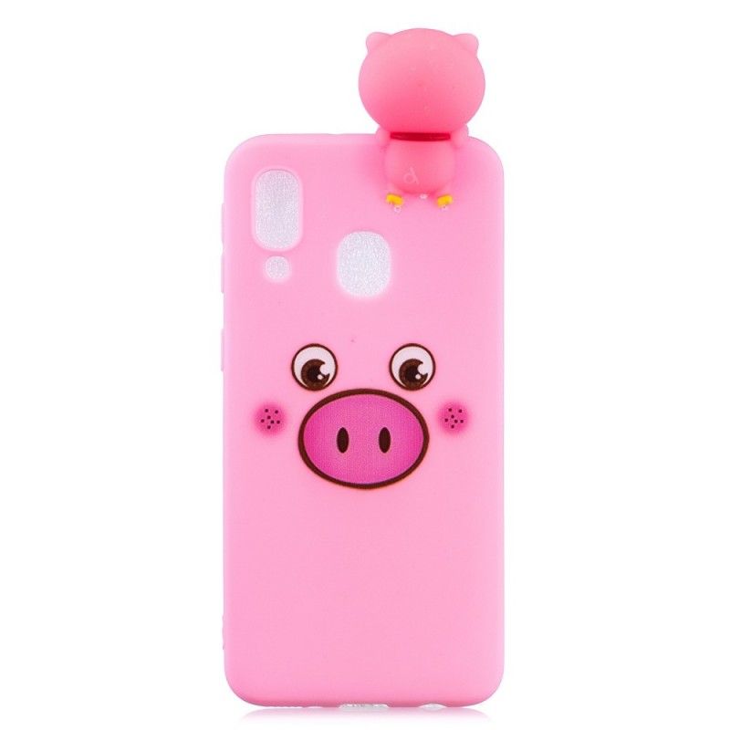 Case Hoesje Samsung Galaxy A40 Telefoonhoesje 3D Apollo Het Varken