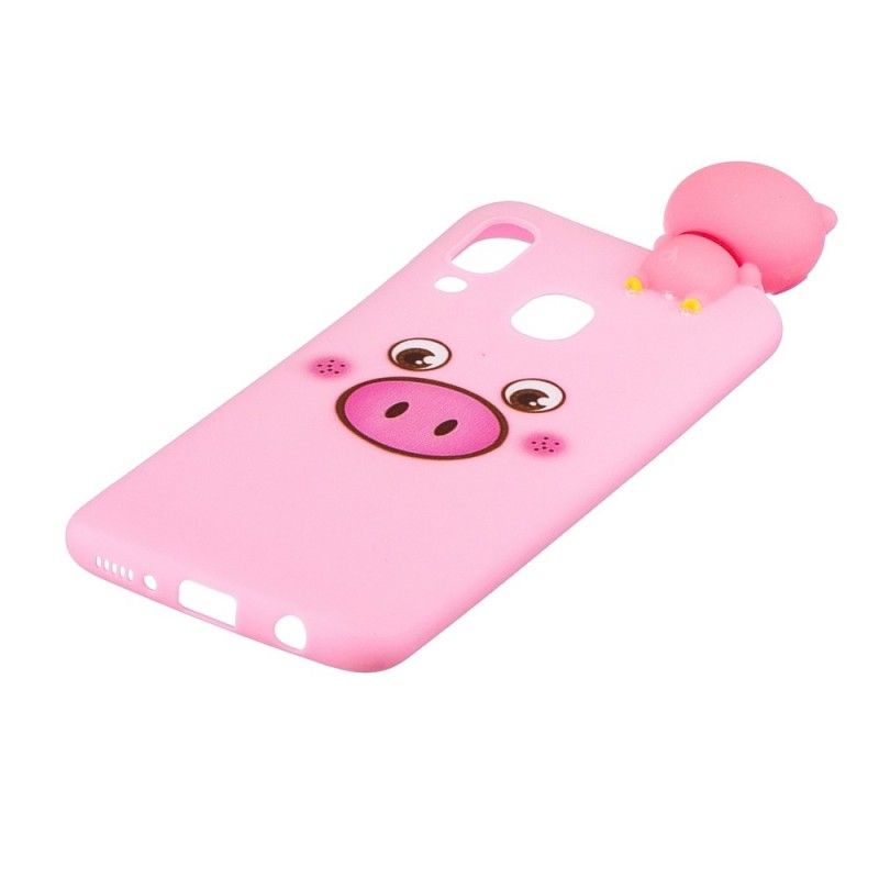 Case Hoesje Samsung Galaxy A40 Telefoonhoesje 3D Apollo Het Varken