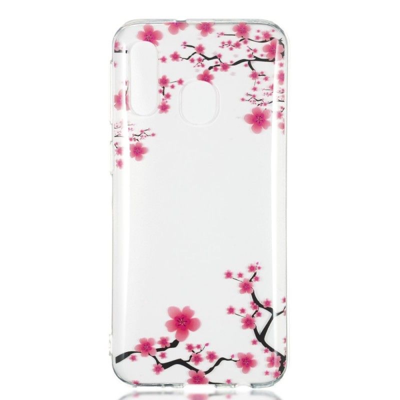 Case Hoesje Samsung Galaxy A40 Telefoonhoesje Pruimenbloemen