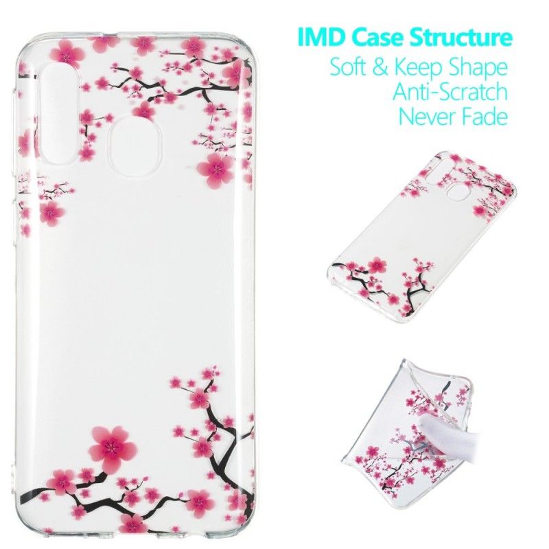 Case Hoesje Samsung Galaxy A40 Telefoonhoesje Pruimenbloemen
