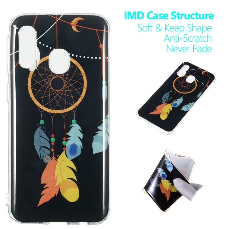 Case Hoesje Samsung Galaxy A40 Telefoonhoesje Unieke Fluorescerende Dromenvanger