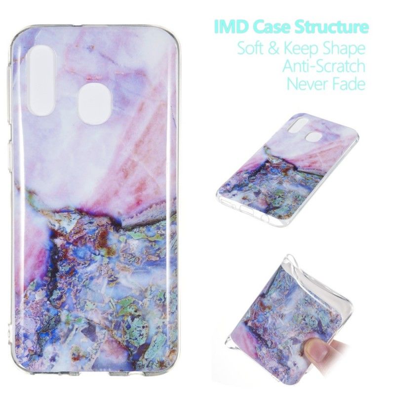 Case Hoesje Samsung Galaxy A40 Telefoonhoesje Veelkleurig Marmer