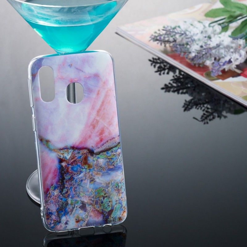 Case Hoesje Samsung Galaxy A40 Telefoonhoesje Veelkleurig Marmer