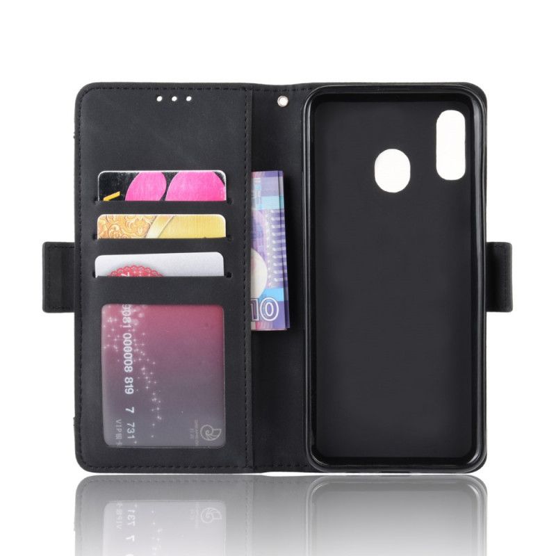 Cover Folio-hoesje Samsung Galaxy A40 Rood Zwart Telefoonhoesje Eersteklas Multikaart