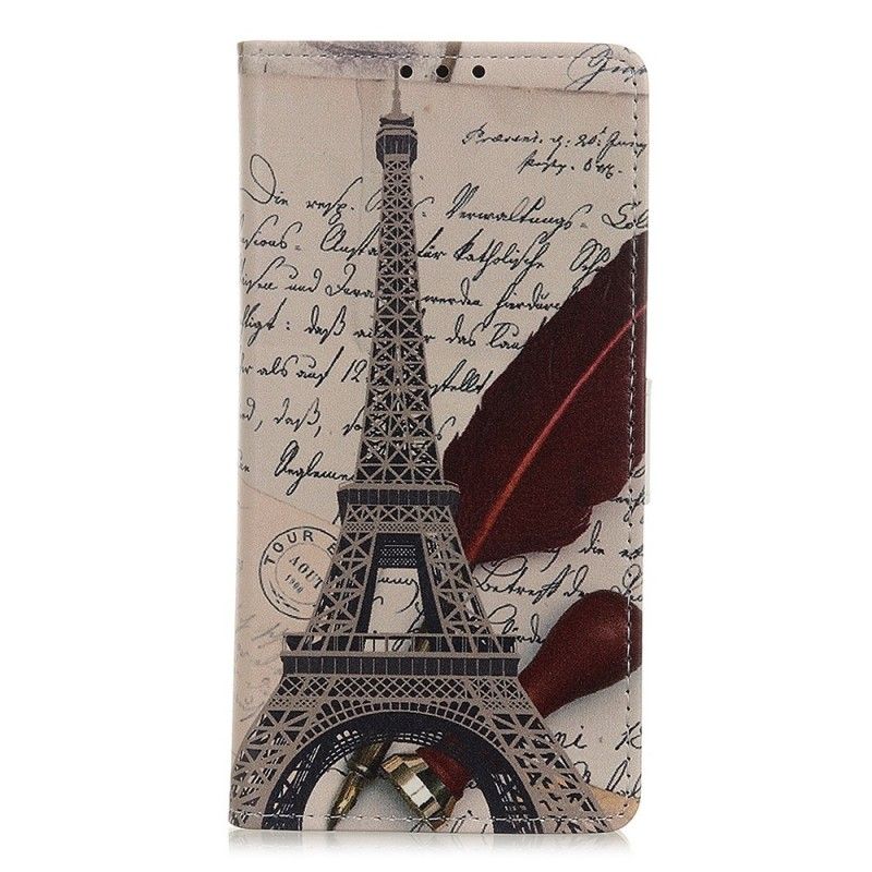 Cover Folio-hoesje Samsung Galaxy A40 Telefoonhoesje Eiffeltoren Van De Dichter