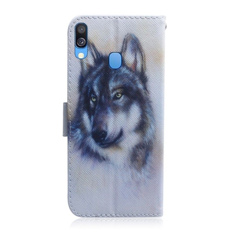 Cover Folio-hoesje Samsung Galaxy A40 Telefoonhoesje Honden Blik
