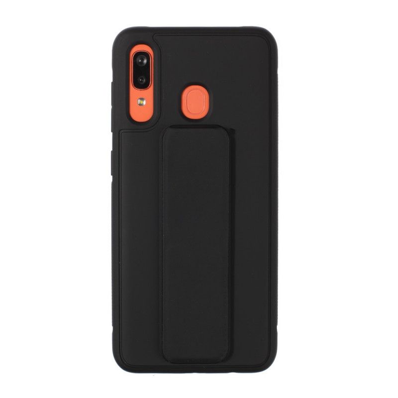 Cover Hoesje Samsung Galaxy A40 Donkerblauw Telefoonhoesje Magnetische Opvouwbare Standaard