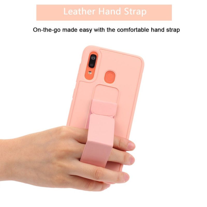 Cover Hoesje Samsung Galaxy A40 Donkerblauw Telefoonhoesje Magnetische Opvouwbare Standaard
