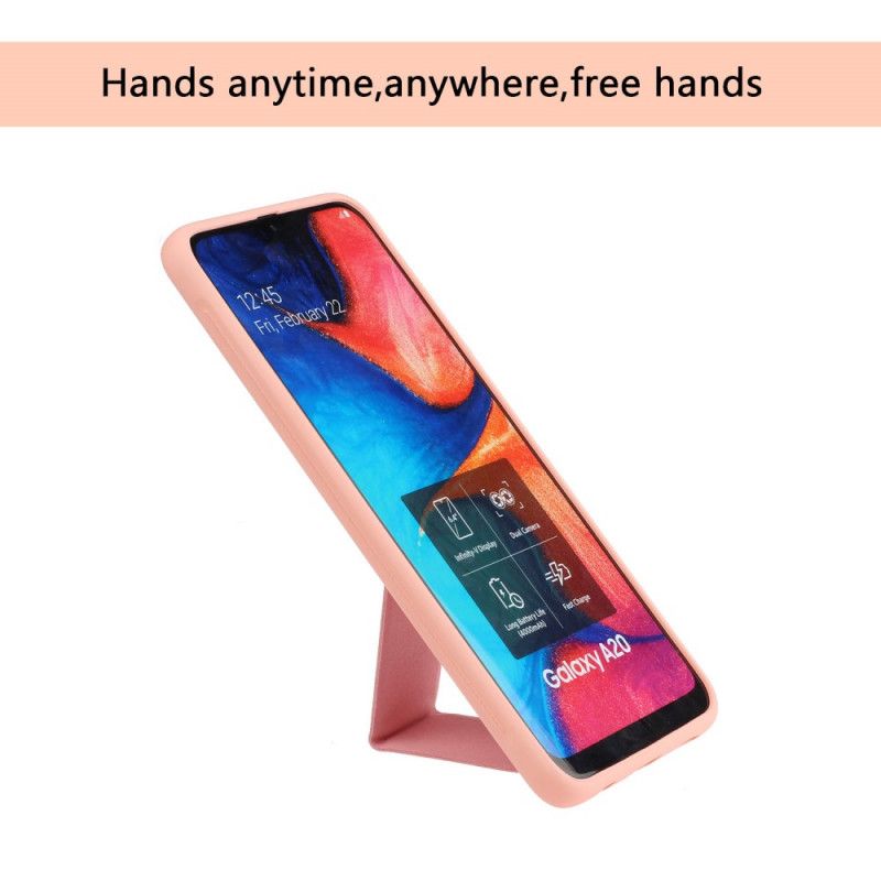 Cover Hoesje Samsung Galaxy A40 Donkerblauw Telefoonhoesje Magnetische Opvouwbare Standaard