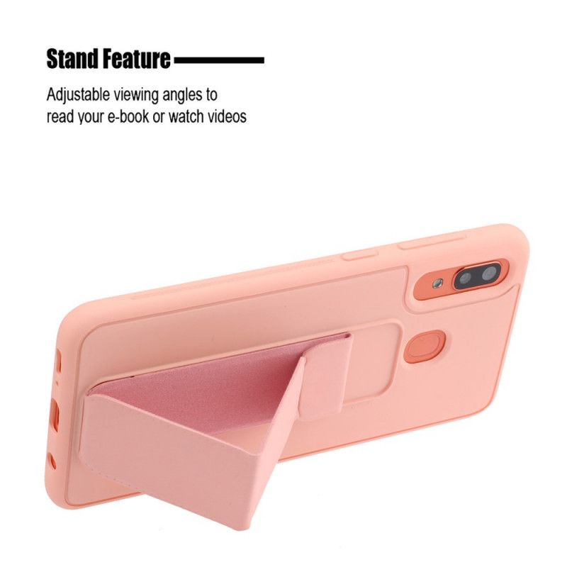 Cover Hoesje Samsung Galaxy A40 Donkerblauw Telefoonhoesje Magnetische Opvouwbare Standaard
