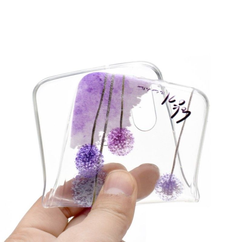 Cover Hoesje Samsung Galaxy A40 Telefoonhoesje Transparant Gekleurde Paardenbloemen