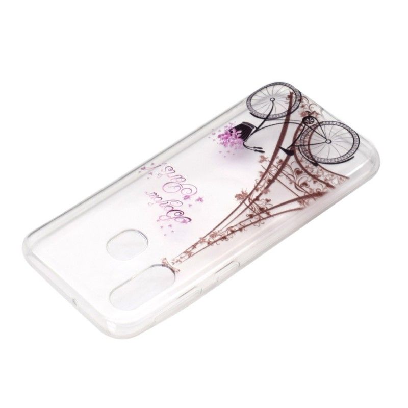 Cover Hoesje Samsung Galaxy A40 Telefoonhoesje Transparant Hallo Parijs