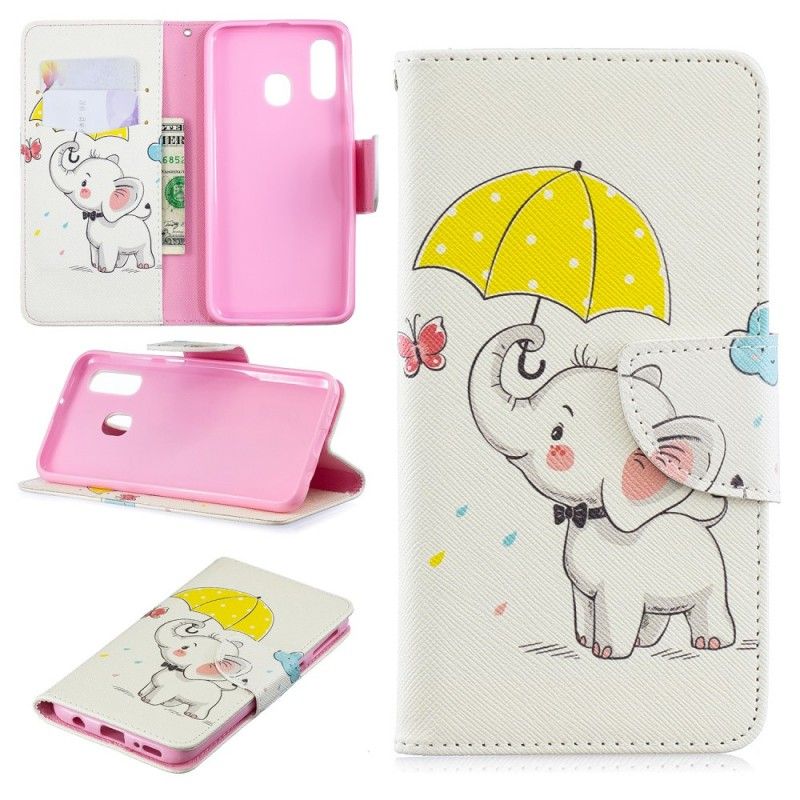 Flip Case Leren Samsung Galaxy A40 Babyolifant