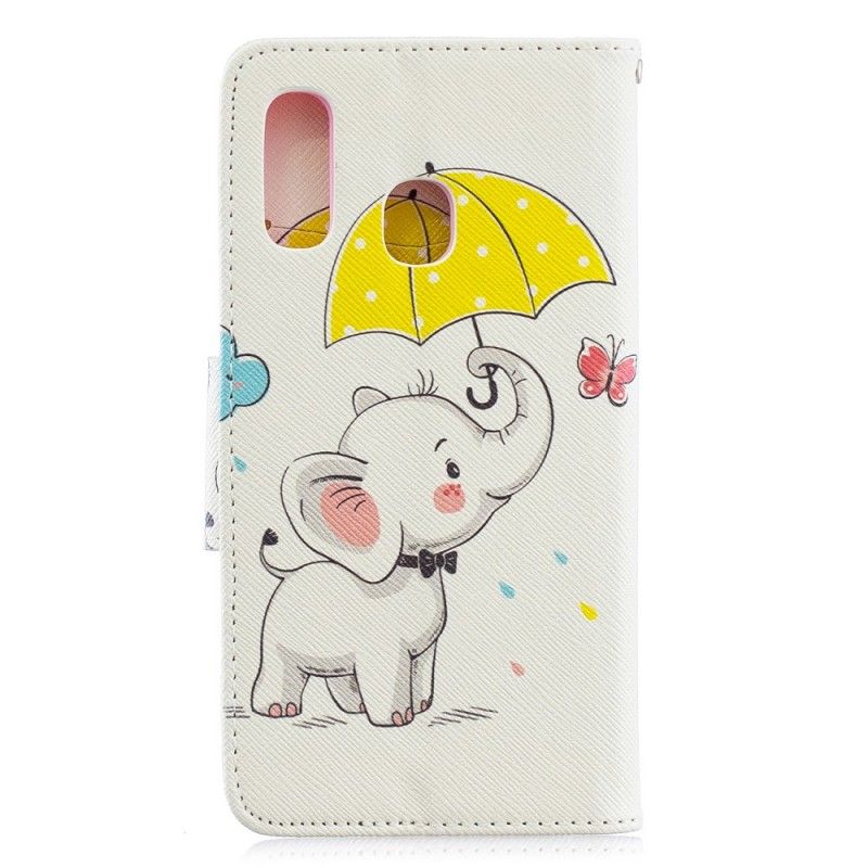 Flip Case Leren Samsung Galaxy A40 Babyolifant