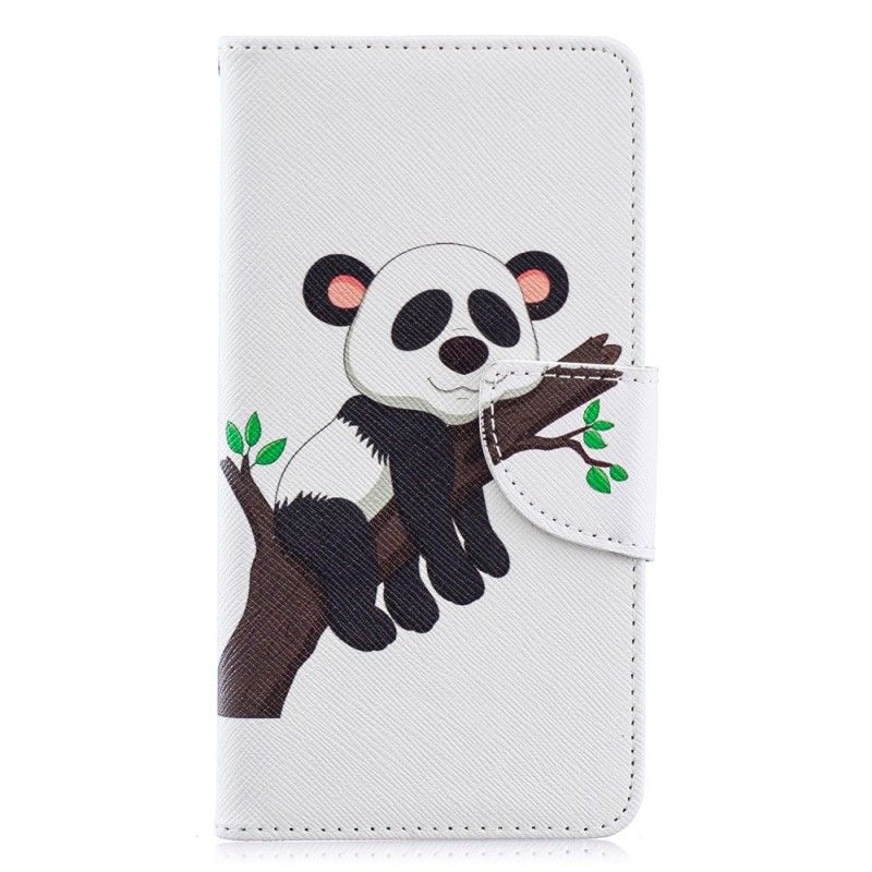 Flip Case Leren Samsung Galaxy A40 Luie Panda