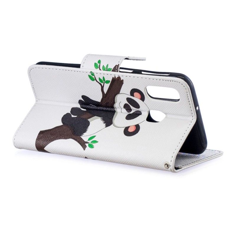 Flip Case Leren Samsung Galaxy A40 Luie Panda