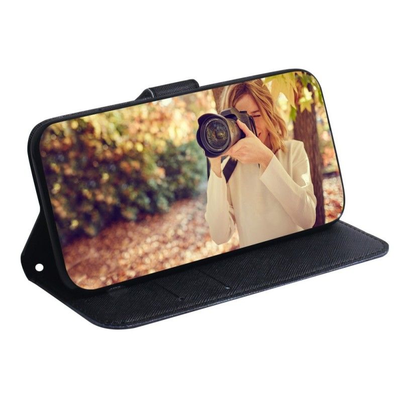 Flip Case Leren Samsung Galaxy A40 Pandagezicht