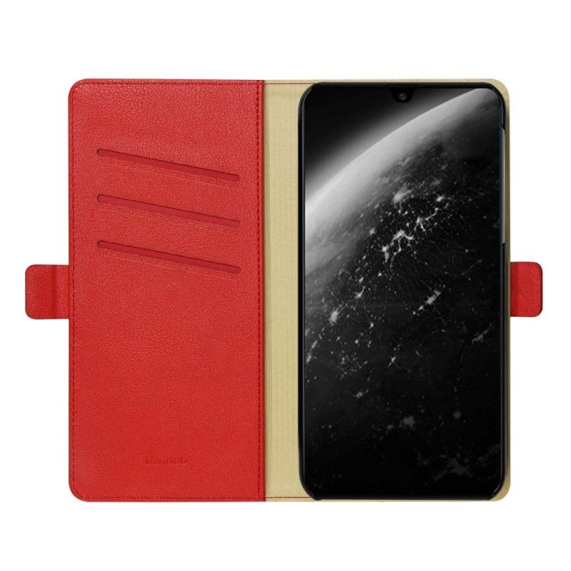 Flip Case Leren Samsung Galaxy A40 Rood Dzgogo Milo-Serie
