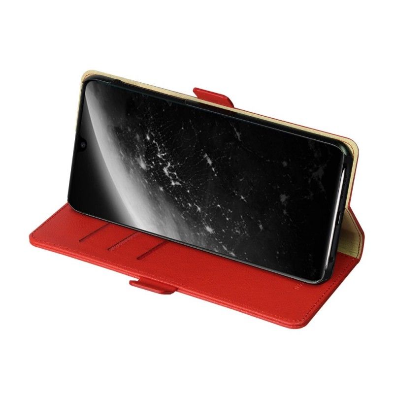 Flip Case Leren Samsung Galaxy A40 Rood Dzgogo Milo-Serie