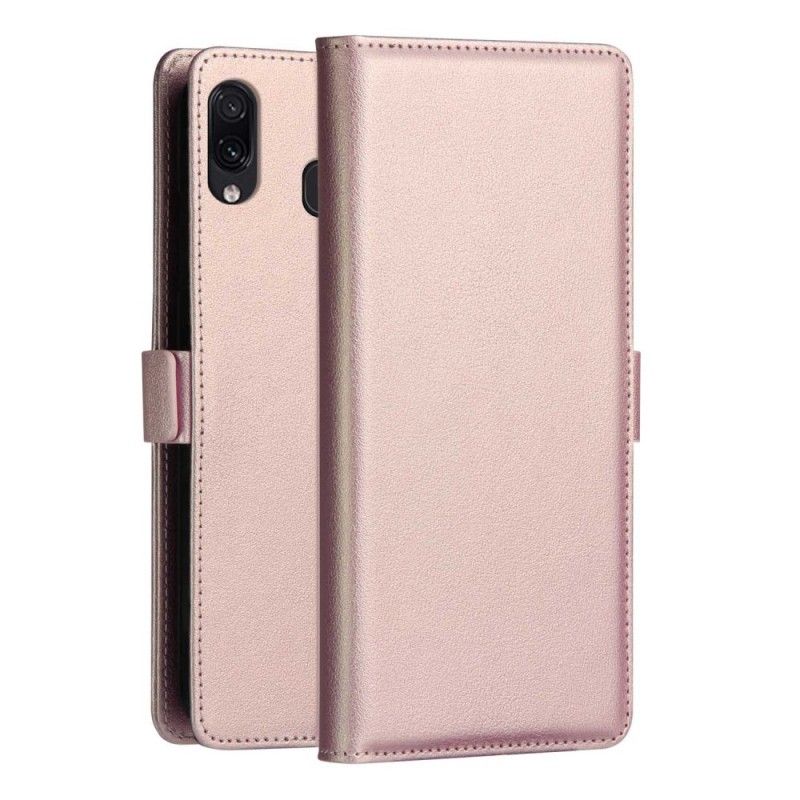 Flip Case Leren Samsung Galaxy A40 Rood Dzgogo Milo-Serie
