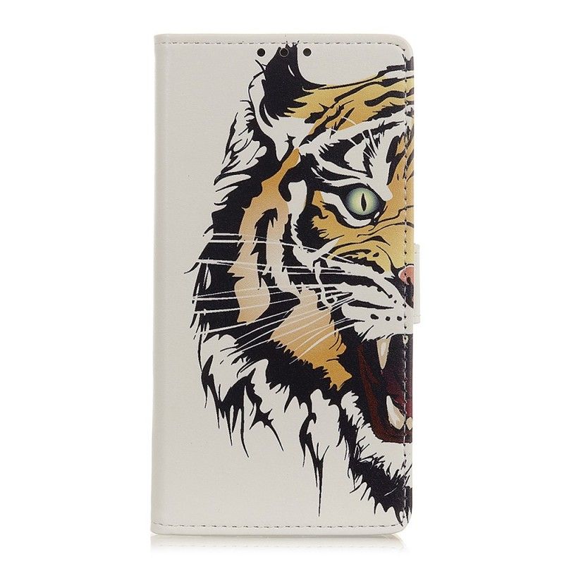 Flip Case Leren Samsung Galaxy A40 Woeste Tijger