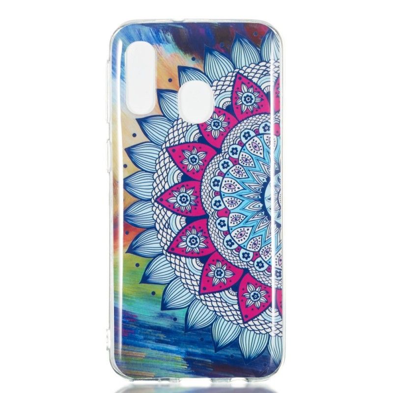 Hoesje Samsung Galaxy A40 Fluorescerende Mandala