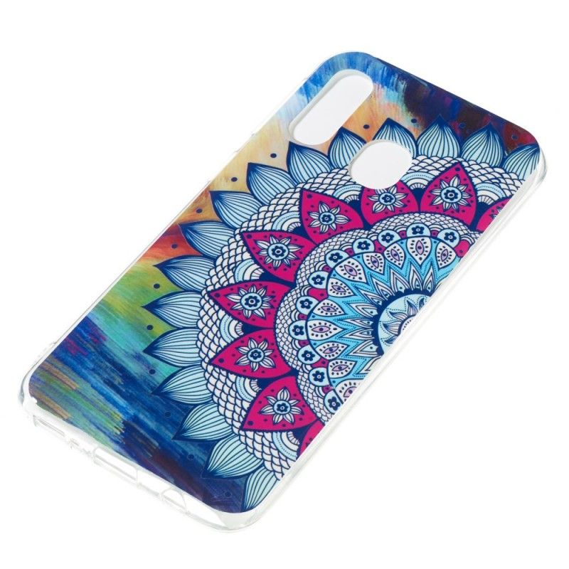 Hoesje Samsung Galaxy A40 Fluorescerende Mandala