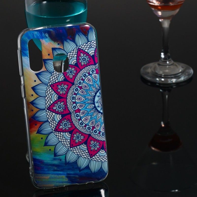 Hoesje Samsung Galaxy A40 Fluorescerende Mandala